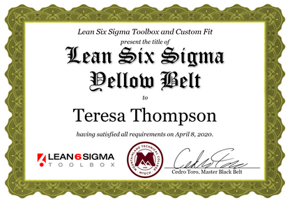 Lean Six Sigma Yellow Belt