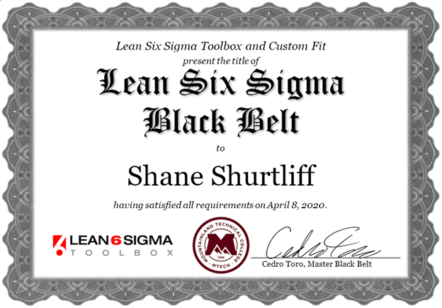 Lean Six Sigma Black Belt Certification